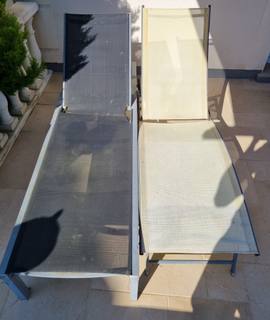 Mobilier chaises longues jardin