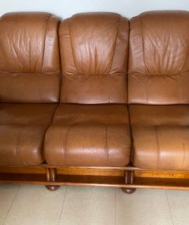 Mobilier canapé cuir 3 places