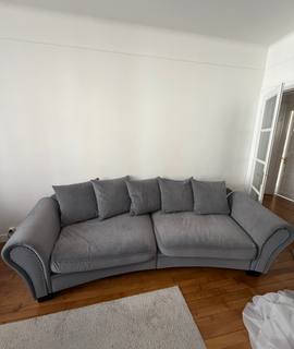 Mobilier canapé 5 places gris