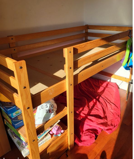 Mobilier lit mezzanine mi hauteur et matelas 90 par 190 démonté porte de clignancourt