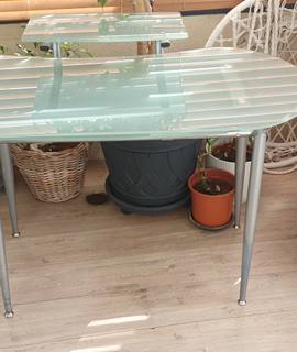 Mobilier bureau en verre pliant