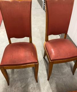 Mobilier 6 chaises bois et tissu