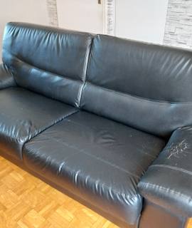 Mobilier canape 2 places coloris noir