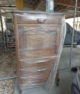 Mobilier petit secretaire en chene massif