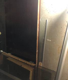 Mobilier beau meuble vitrine à monter bois acajou