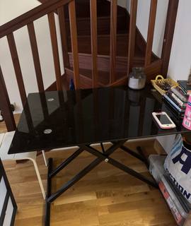 Mobilier table en verre réglable