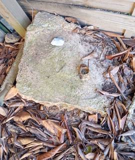 Terre et gravats dalle béton 40x45x10 cm